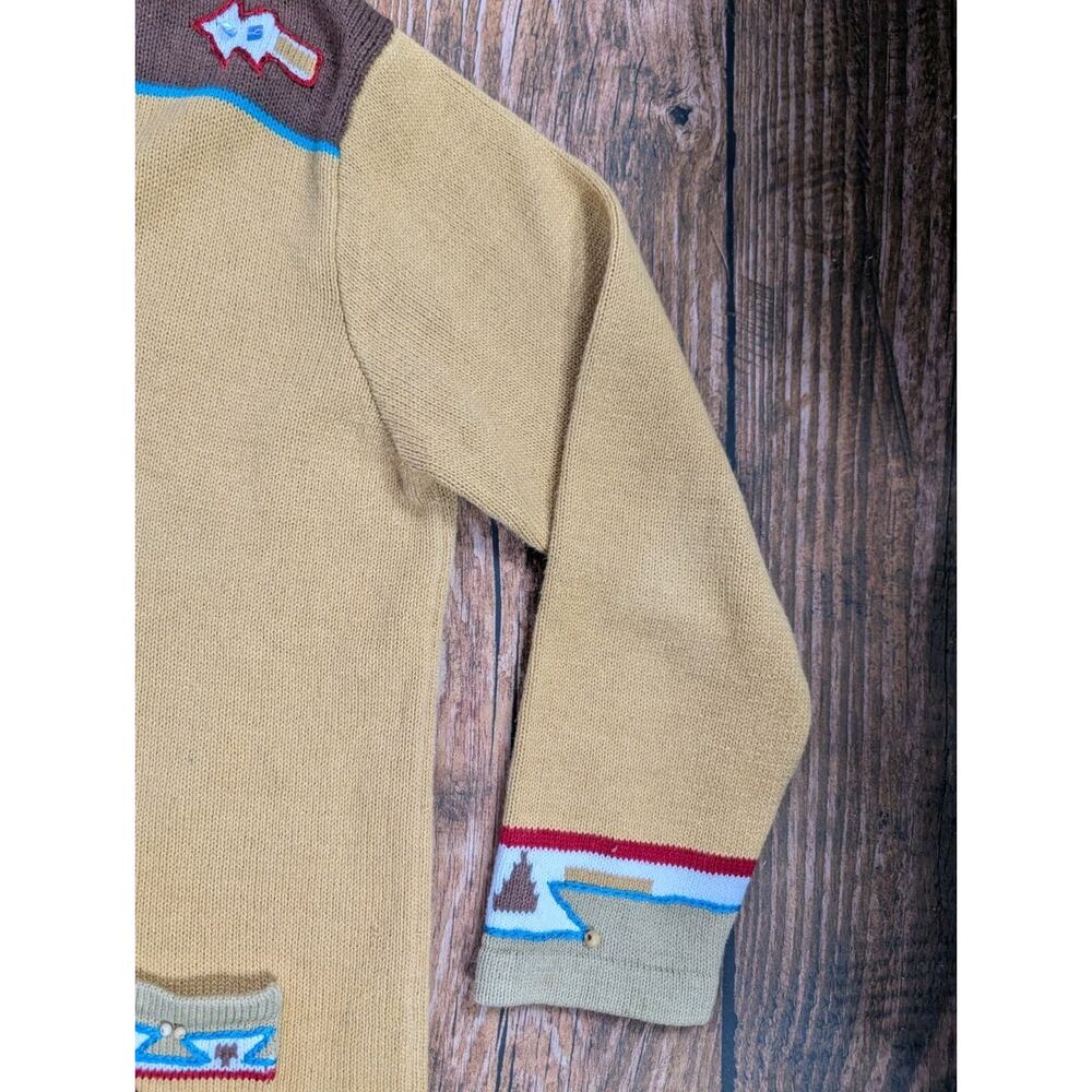 KNITS BY STORYBOOK Womens Native American Southwestern Button Cardigan Large - Picture 7 of 16